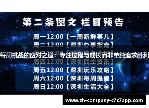 每周挑战的应对之道：专注过程与成长而非单纯追求胜利